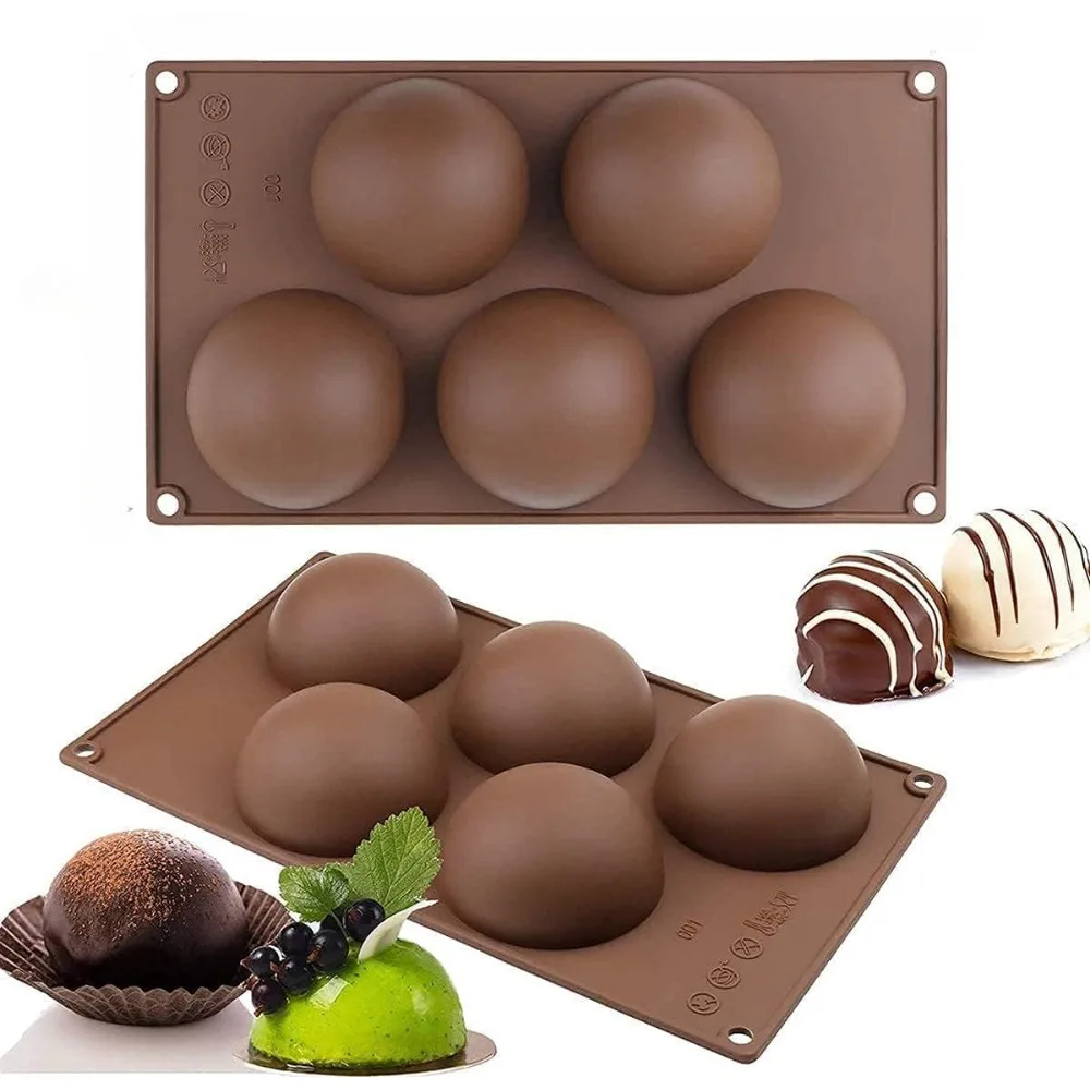 Большая 5-полосная силиконовая форма для шоколада изготовления горячего бомбы