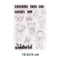 new arrival family clear stamps for diy scrapbooking crafts stencil fairy rubber stamps card make photo album decoration
