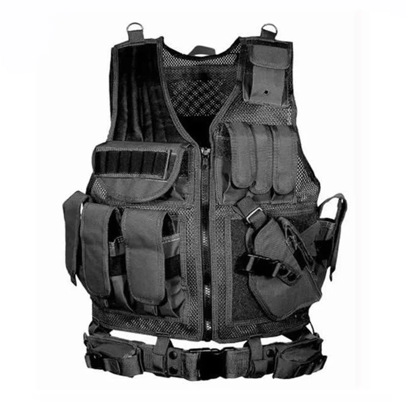 

Tactical Protection Vest Man Breathable Multi-pocket Sportswear Training Outdoor Detachable Mesh Vests