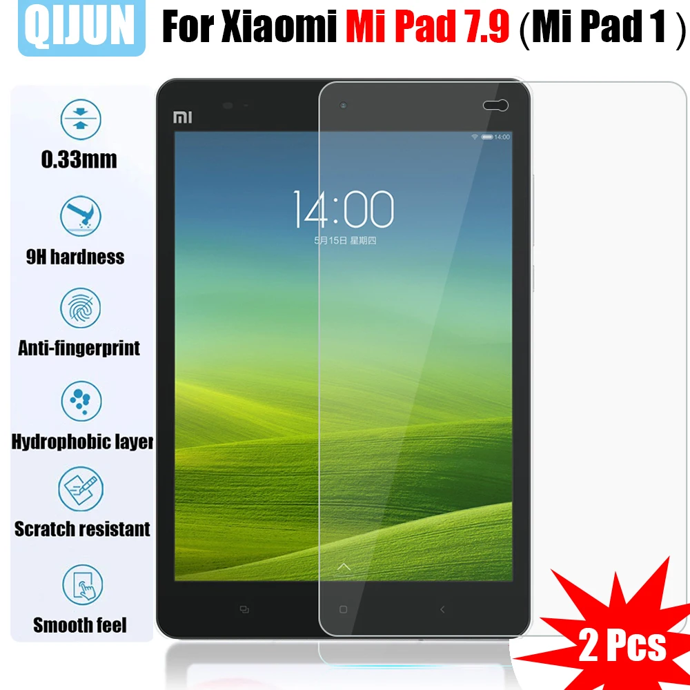 

Tablet glass for Xiaomi Mi Pad 7.9" 1th 2014 Tempered film All-inclusive protector hardening crack resistant 2 Pcs MIPad pad1
