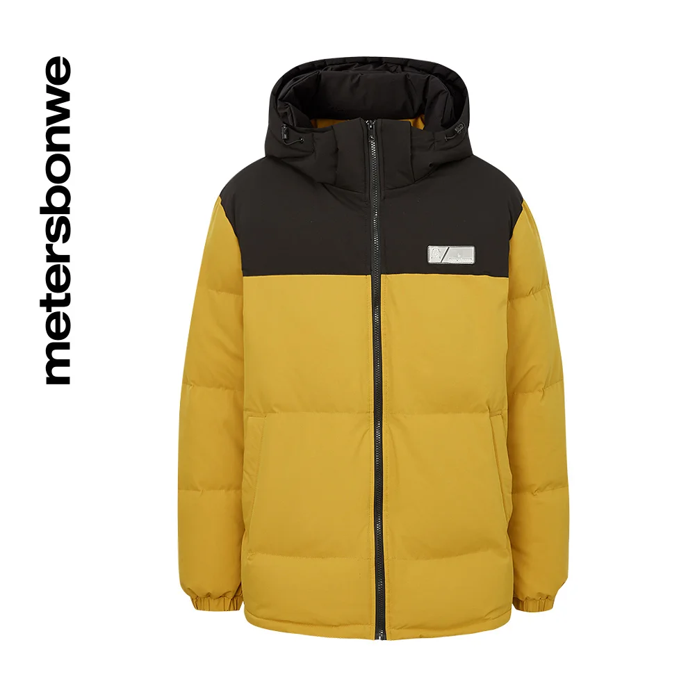 Metersbonwe Hooded Down Jacket Men Winter Youth Cartoon Printing Down Coat Male Fashion Overcoat Outerwear Warm Coat Brand