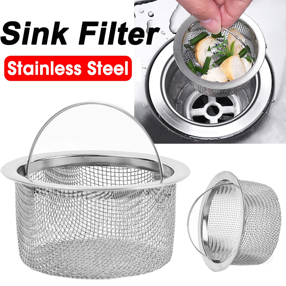 

Фильтр из нержавеющей стали для кухни, ловушка для волос, стопор для слива душа, сетчатый фильтр для раковины, ловушка для отходов