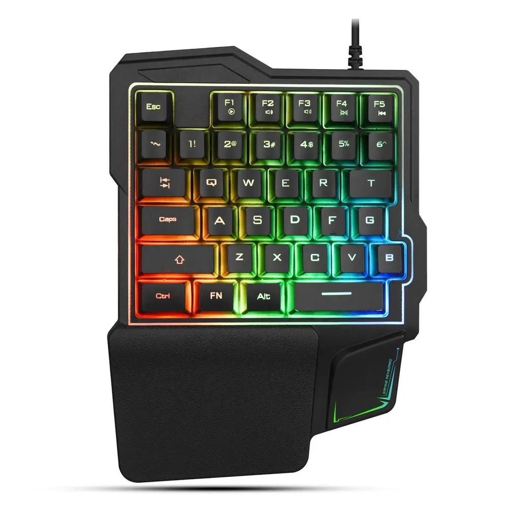

Механическая игровая клавиатура K7 для одной руки, портативная игровая мини-клавиатура, игровой контроллер, мембранная клавиатура для одной...