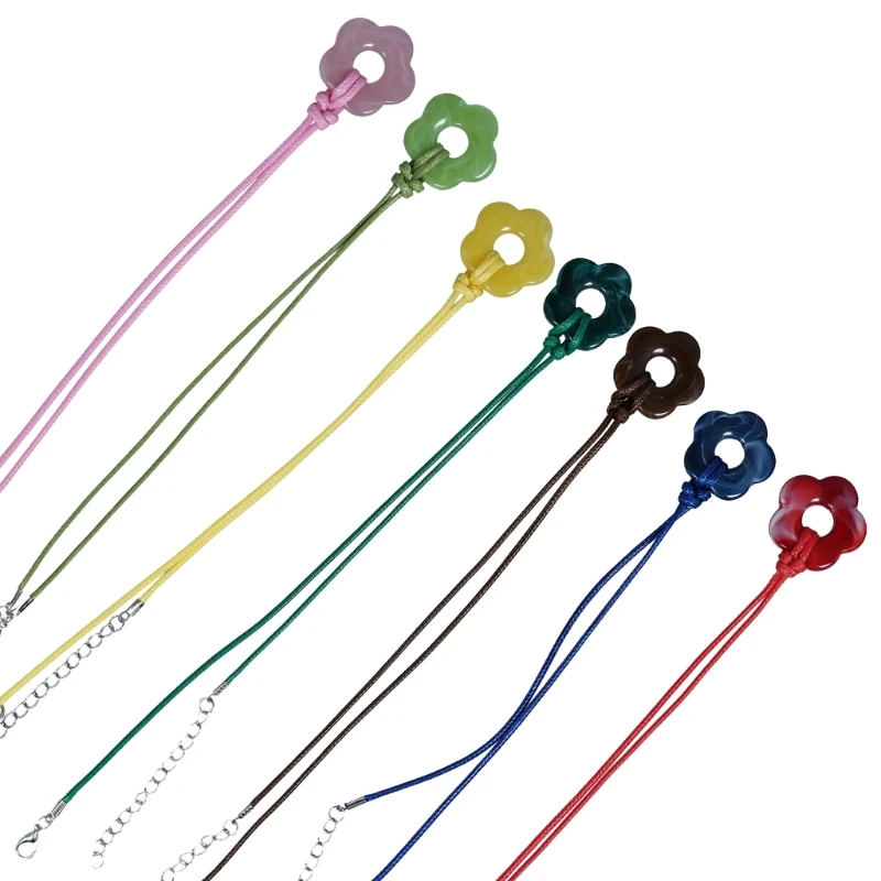 Нишевая цепочка на ключицу с полым цветком корейская студенческая регулируемая