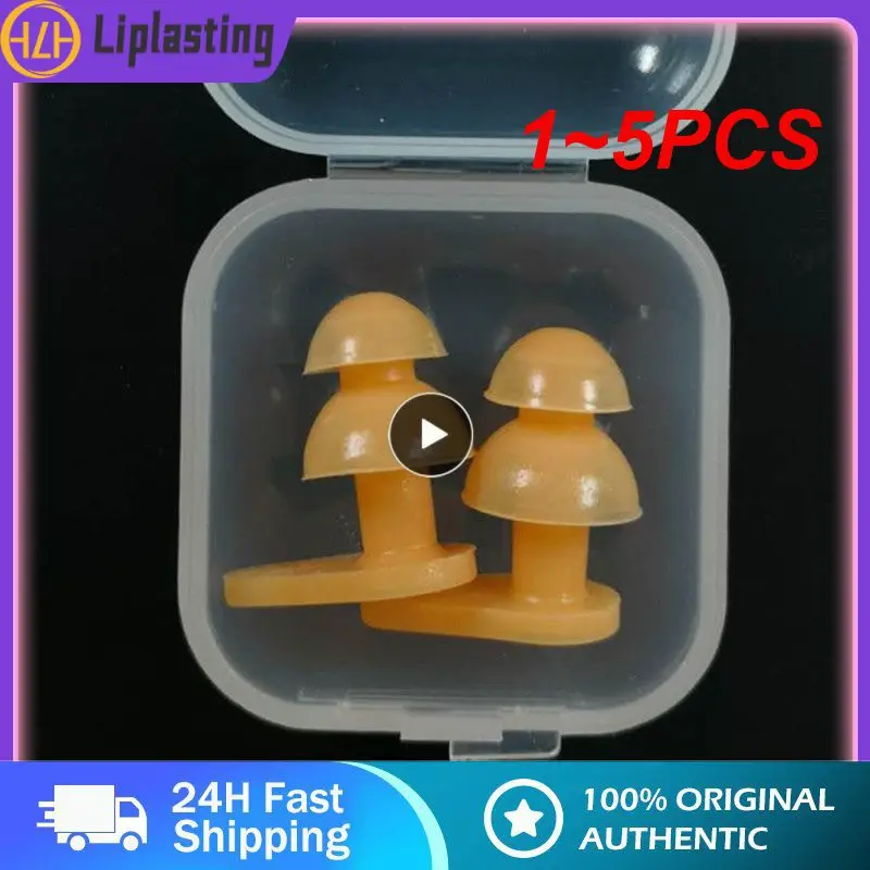 

1~5PCS Soft Anti-Noise Ear Plug Waterproof Swimming Silicone Swim Earplugs Noise Reduction Sleep Adult Children Swimmers Diving