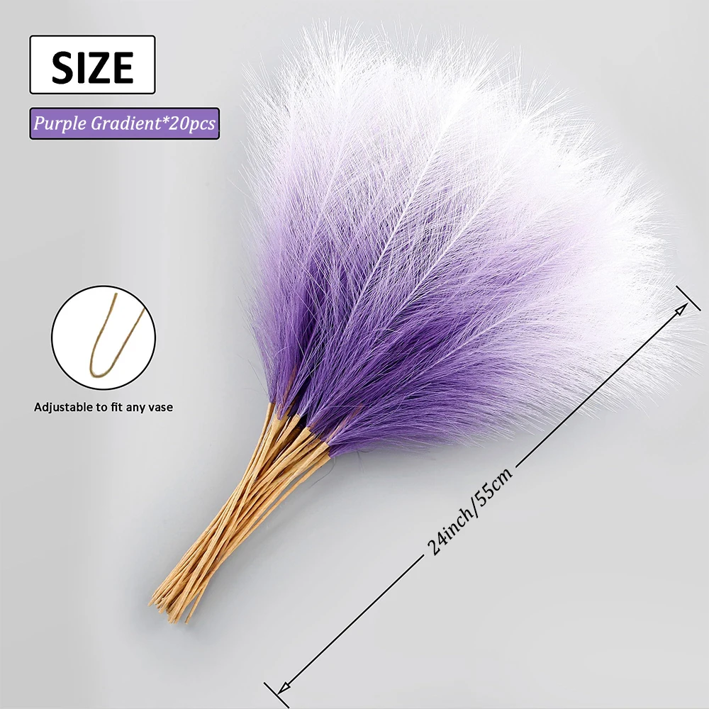 

Искусственные стебли пампасной травы 55 см, 20 шт.