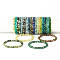 68mm real natural stone beads bracelets for women men multicolor quartz agate onyx stretch bracelet mini handmade reiki jewelry