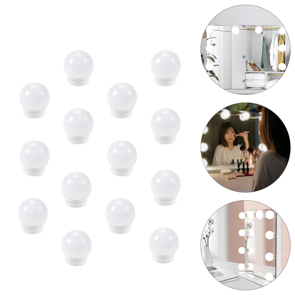 

14 Pcs Vanity Mirror Light Bulb Makeup Front Dresser Dressing Table Lamp Plastic LED Beauty Lights