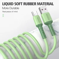 micro usb cable 3a fast charging liquid soft silicone cable for samsung s6 xiaomi huawei android mobile phone data cord