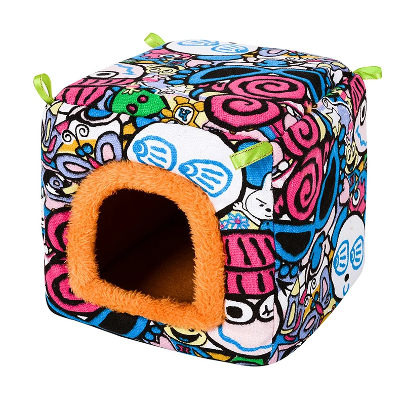 

Cube Round Small Pet Cage Warm Winter Hamster Mini Cage Small Animals Hamster Nest Bed House For Rodent/Guinea Pig/Rat/Hedgehog