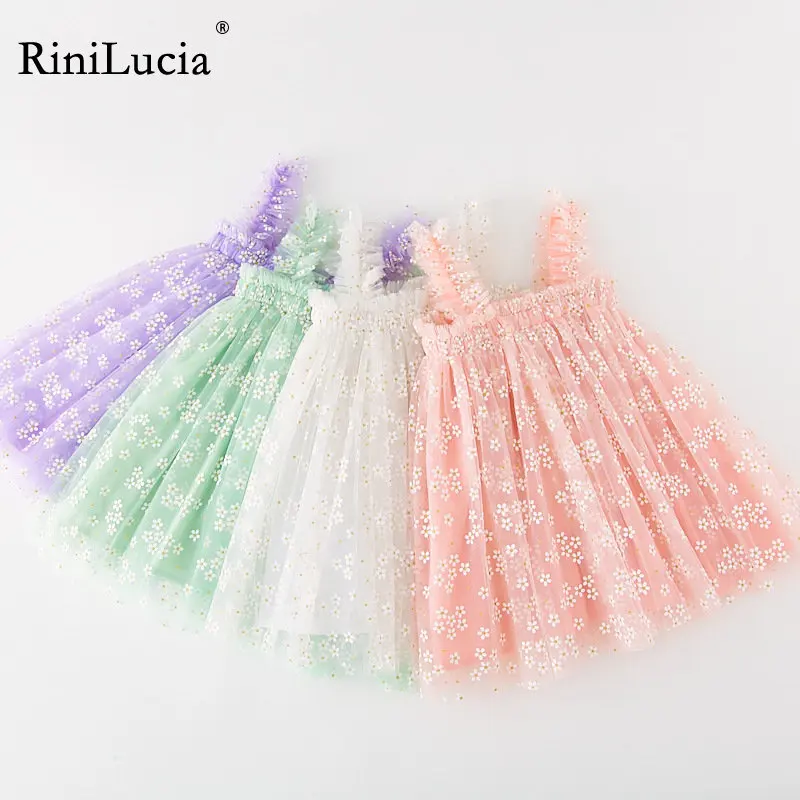 

Girls Baby Princess Dress Spring Summer Toddler Kids Florsl Mesh Ruffles Sleeveless Dresses Children Costumes Clothing