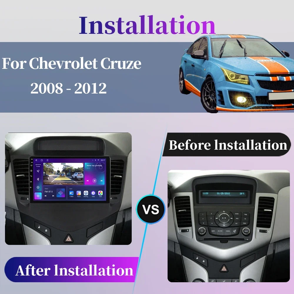 Для Chevrolet Cruze 2008 2009 2010 2011 2012 Android Car Radio Multimedia Video Player Navigation GPS Carplay Touch Screen Auto Stereo WIFI