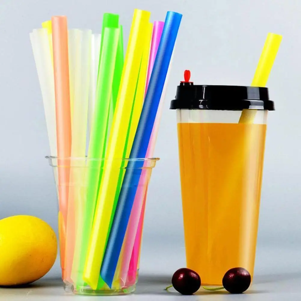 

Wide 21cm Colorful Bubble Tea Milk Drinking Straws Party Disposable Tea Boba Bar Straw Big Supplies Smoothie Straw Wi N1i4