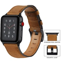 crazy horse pattern for apple watch band series 44mm 45mm 41mm 40mm strap 42mm 38mm leather bracelet correa iwatch 7 6 5 4 3 se