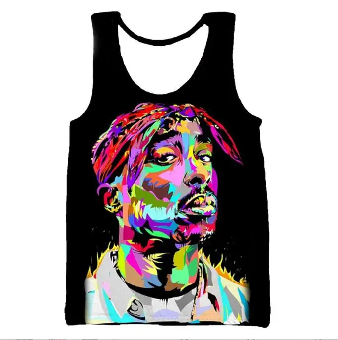 

Новинка, модный мужской/женский топ Phechion 2Pac Tupac с 3D принтом, без рукавов, уличная одежда, мужская Свободная Спортивная майка A209