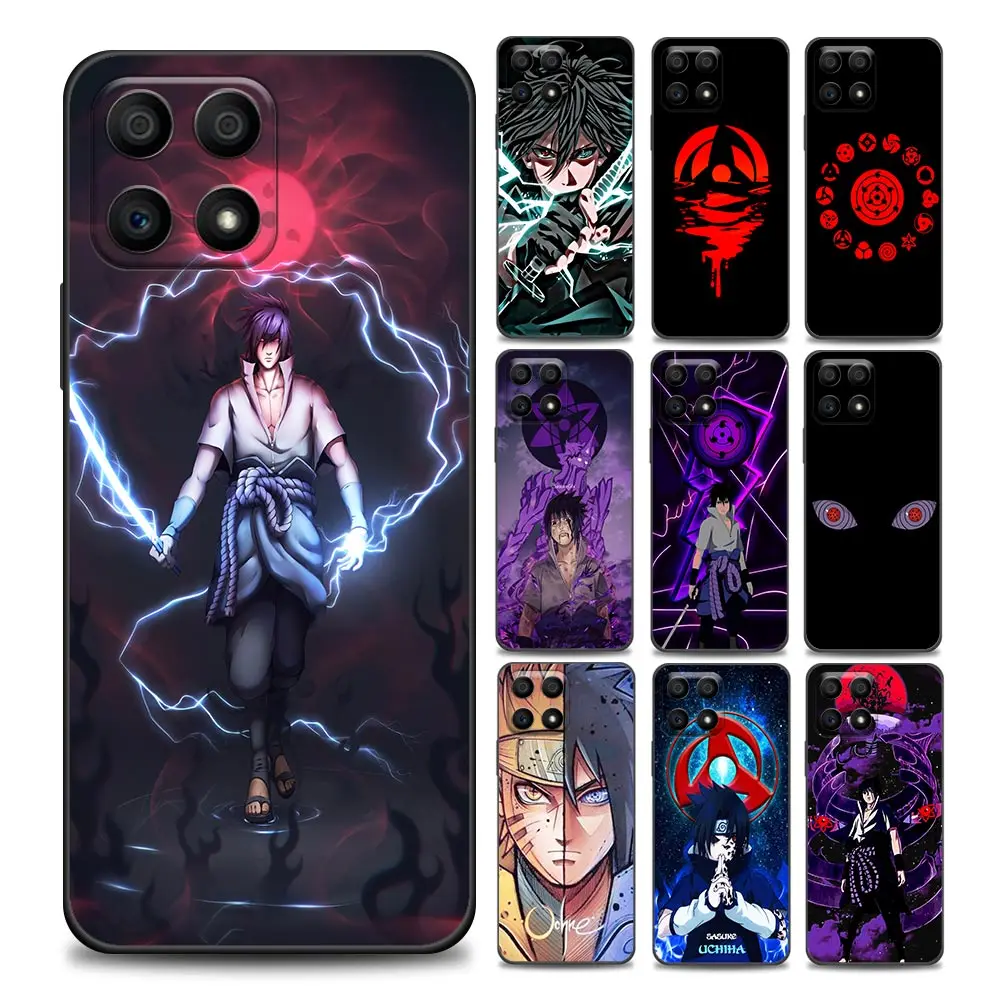

Naruto Sasuke written round eye Phone Case for Honor 8X 9S 9A 9C 9X Lite Play 9A 50 10 20 30 Pro 30i 20S(6.15) Soft Silicone