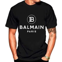 new unisex balmain letter printed fashionable round neck short sleeve all match casual simple t shirt s 4xl