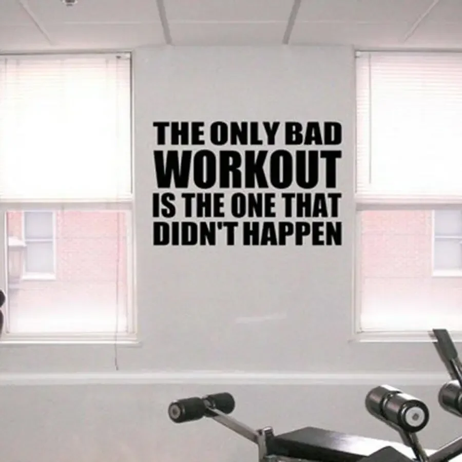 Наклейка на стену для фитнеса мотивационная наклейка с цитатой спортзала
