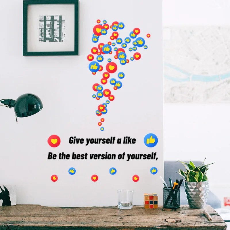 Красочный вдохновляющий слоган любви на английском языке украшение для дома