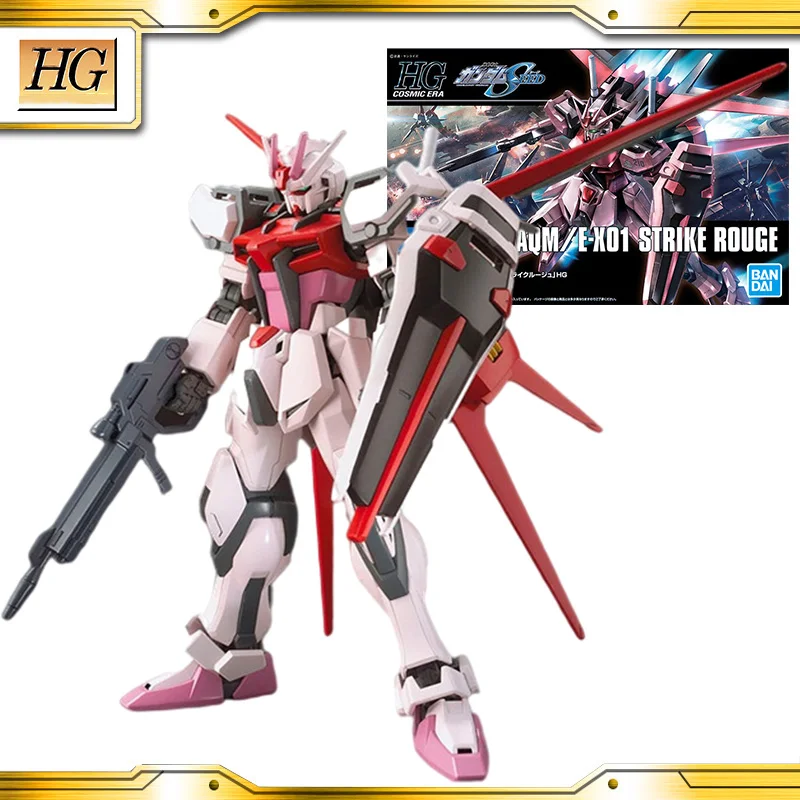 

Оригинальные BANDAI Gundam HG 1/144 MBF-02 + AQM/E-X01 Strike Rouge Аниме фигурки, сборные коллекционные ПВХ модели, Подарочные игрушки