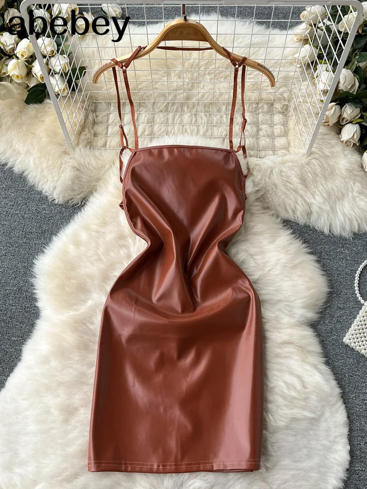 

Атласные вечерние платья для ночного клуба, женское летнее сексуальное облегающее платье из искусственной кожи 2022, женский элегантный Мини...