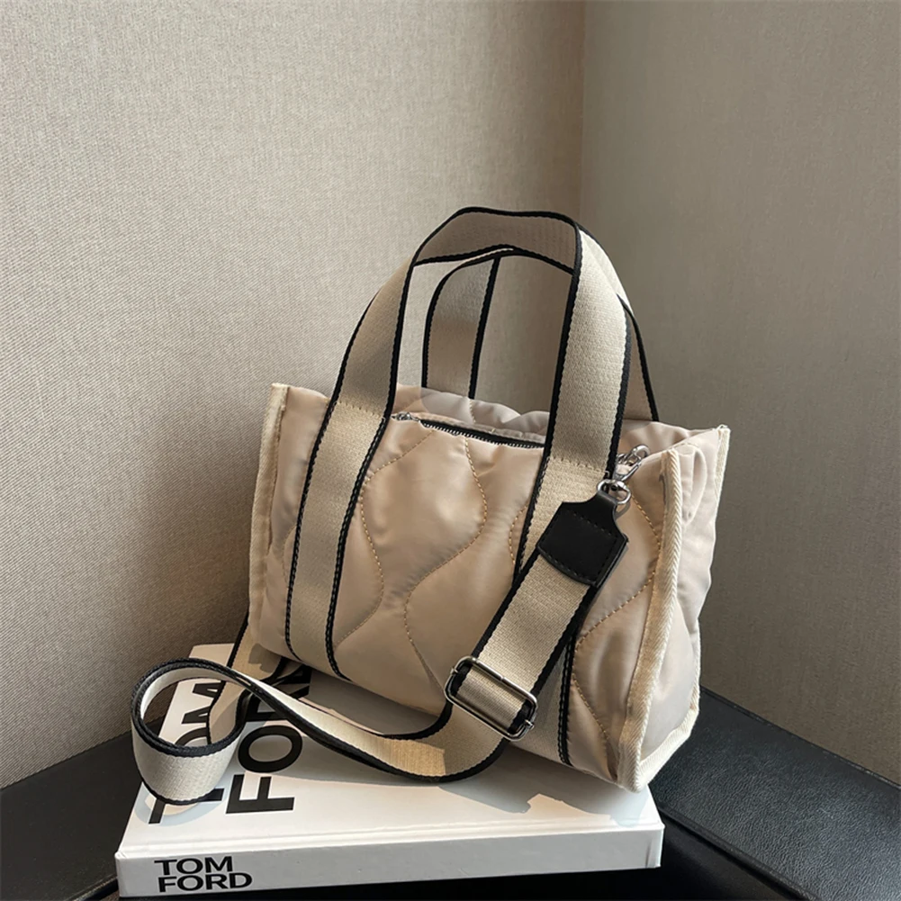 

Женские сумки через плечо, зимняя Наплечная Сумка с хлопковой подкладкой, модная стеганая сумка на молнии, контрастные цвета, мини-сумки-тоу...