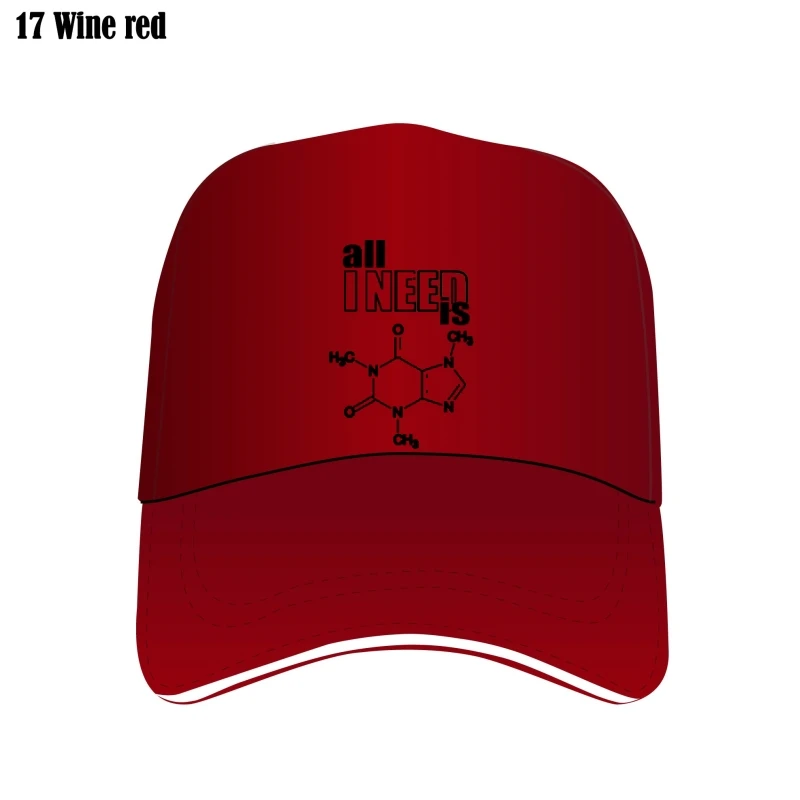 

All I Need Is Caffeine Nerd Design Science Chemistry Custom Hat Men Physics Biology Bill Hats Funny Biochemistry Bill Ha