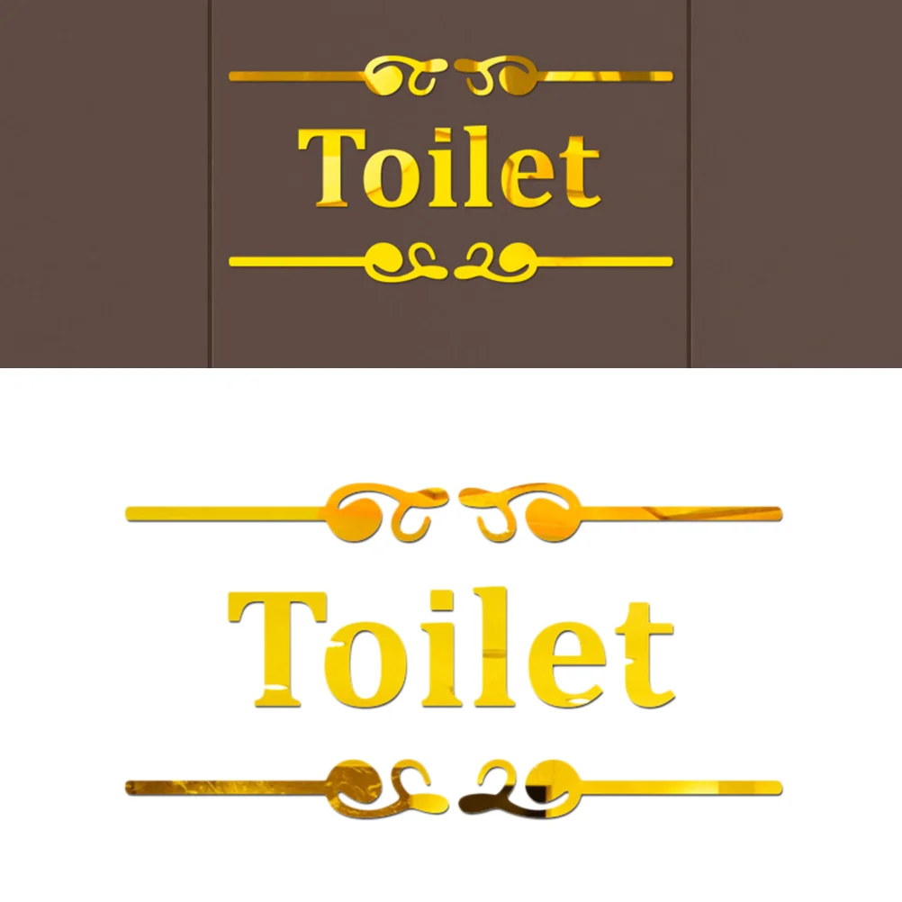 

Alphabet Wall Decals Toilet English Signs Letters Stickers Mirror Wall Sign Trendy Stickers Restroom Mirror Sign Fashion