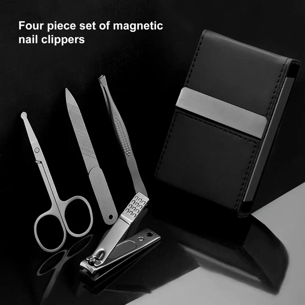 1 Set Nail Scissor Kit Sharp Anti-splash Fingernail Clipper Scissors Tweezer Nail File Manicure Pedicure Set Nail Grooming Kit