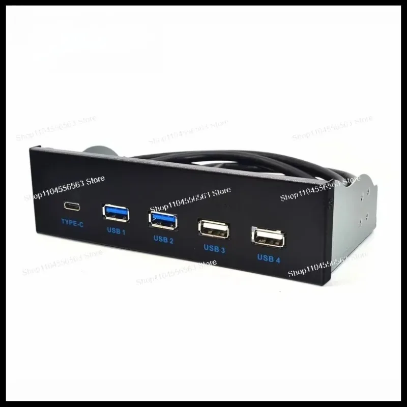 Фото Передняя панель USB 3.2 Gen2: отсек для оптического привода 10G, 2 порта USB 3.0 + 2.0 + Type-C / Type-E №4