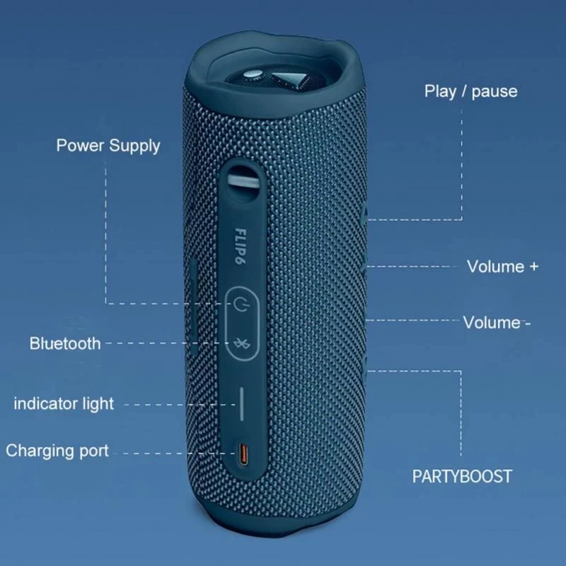 

Flip6 Bluetooth Audio Multi-Function Outdoor Portable Subwoofer Wireless Home Theater Dual Speaker TWS Audio Caixa De Som