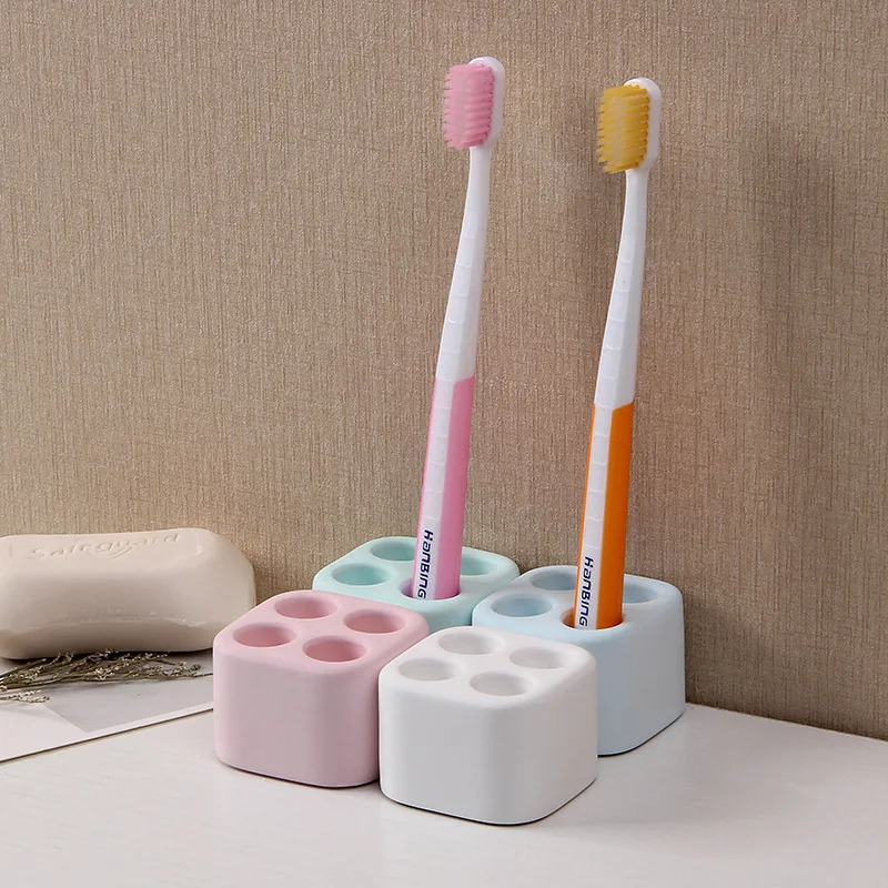 

Small Portable Toothbrush Organizer Creative Diatomite Absorbent Toothbrush Holder Simple Household Bathroom Storage Rack