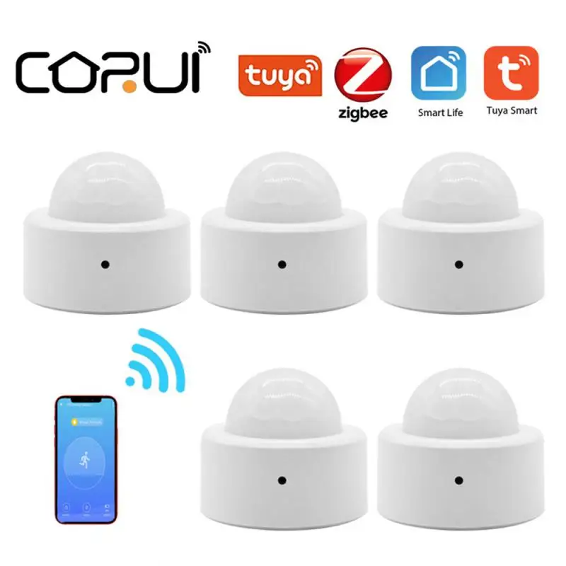 

CORUI Zigbee 3.0 Tuya Smart Body PIR Motion Sensor Wireless Home Security Gateway Smart Life Works With Alexa Google Home