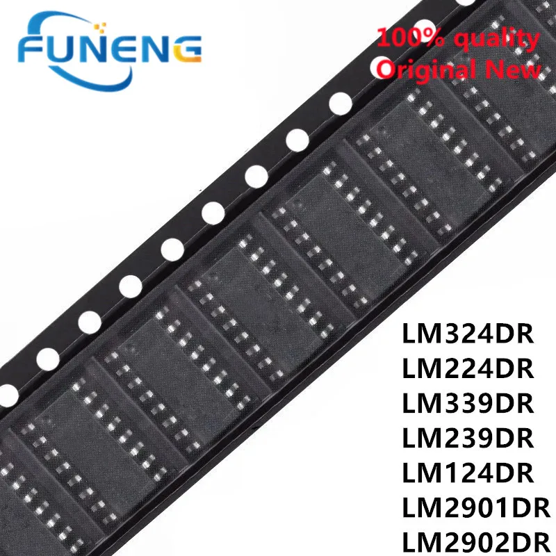 10 шт. LM324 LM324DR LM324DT LM224DR LM339DR LM339 LM339DT LM239DR LM239 LM124DR LM124 LM2901DR LM2901 LM2902DR LM2902 SOP-14