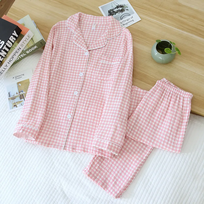 Couple Pyjamas Korean Styles Pajamas Set Spring Winter Pijamas Set Lovely Female Male SLeepwear Set