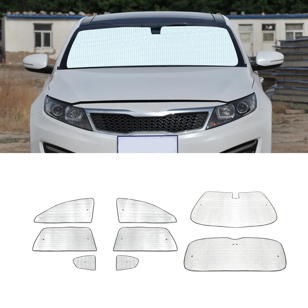 

For KIA K5 2010-2015 Auto Car Windshield Sunshade Sun UV Shield Block Cover One Set for Front Side Window Interior Accessories