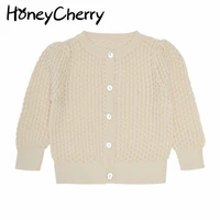 honeycherry baby girls knit cardigan thin girl sweater