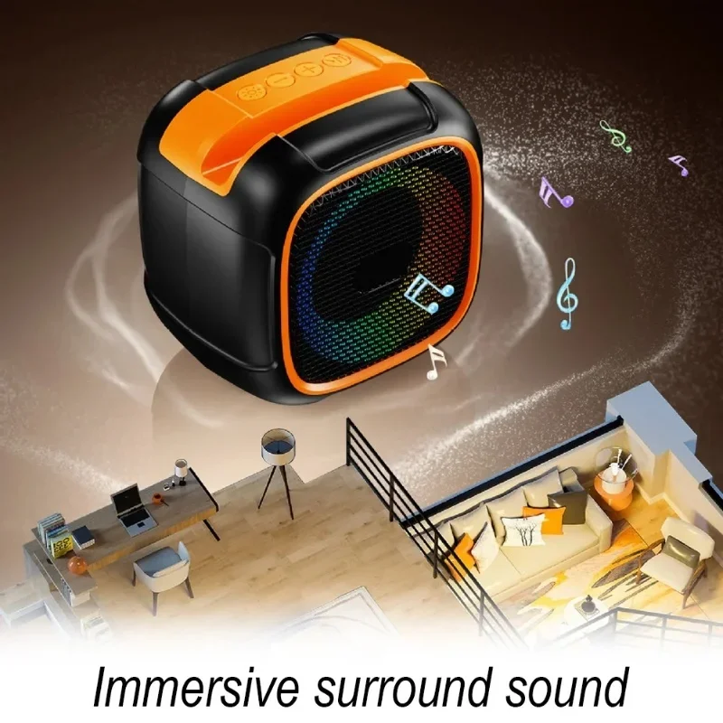 Легкая портативная уличная беспроводная подставка Bluetooth-динамик Басовая пушка