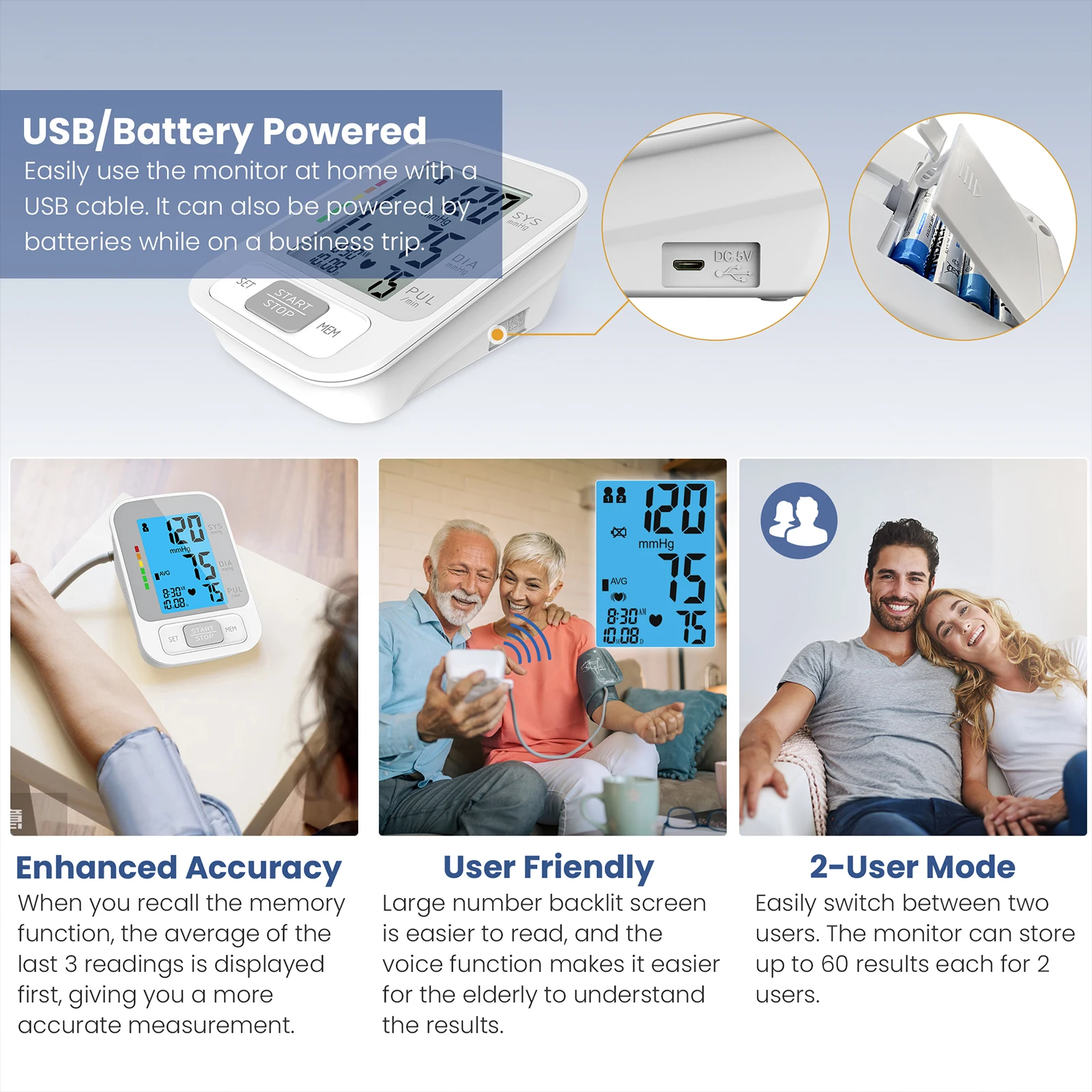 Автоматический монитор артериального давления на плечо BP цифровой