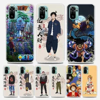 anime one piece national tide retro clear redmi case for note 7 8 9 10 5g 4g 8t pro 8 8a 7a 9a 9c k20 k30 k40 y3 10x 4g silicone