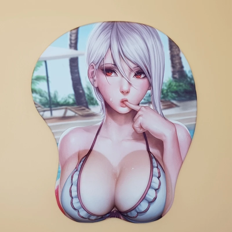 

Anime Sexy Girl 3D Boobs Gaming Mouse pads with Silicone Gel Wrist Rest