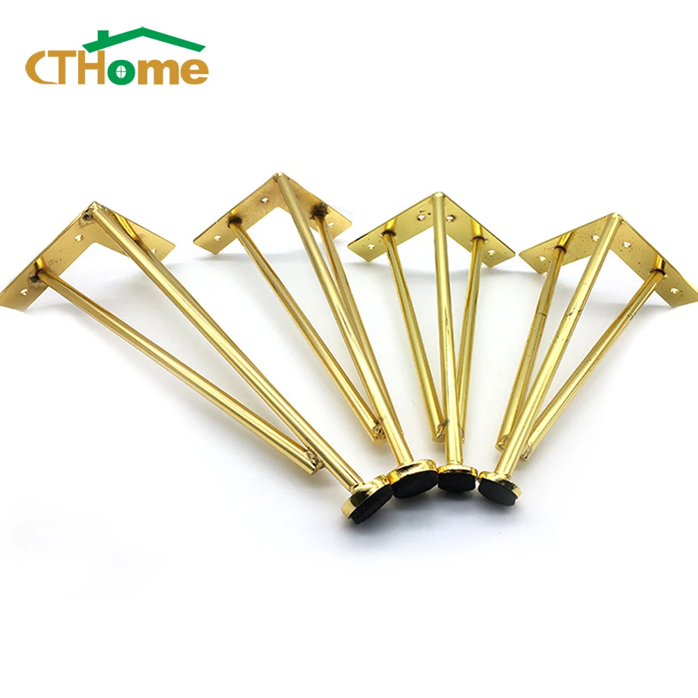 124pcs metal furniture legs for coffee table foot hardware adjustable replacement sofa chair leg bathroom kitchen cabinet feet free global shipping
