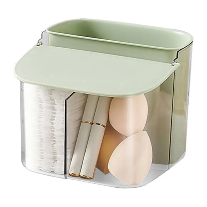 

Cosmetic Cotton Storage Box Wall Cotton Pad Container Wall Dustproof Punch-free Square Cotton Swab Holder With A Detachable