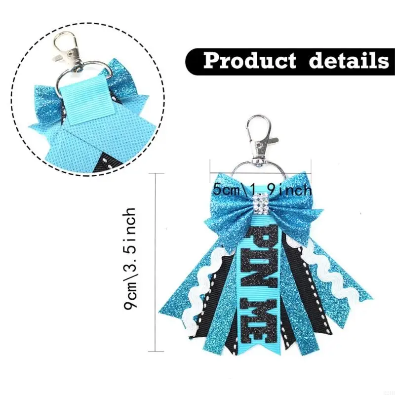 E21b 2pcs прикрепите меня Cheer Cheer Checkains Sport Blitters Beautiful Team Keyfob с луком (art.: 3920ccdaeee78) - 3920ccdaeee78