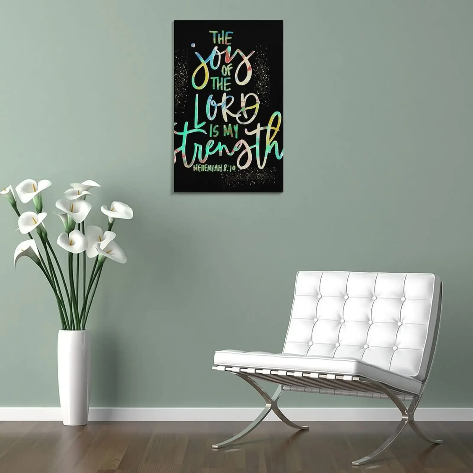 Радость Властелина-моя сила нехемия 8:10 Картина на холсте украшение из аниме