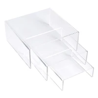 3pcs great durable burr free clear toy car model purse perfume display stand home supplies storage shelves storage racks