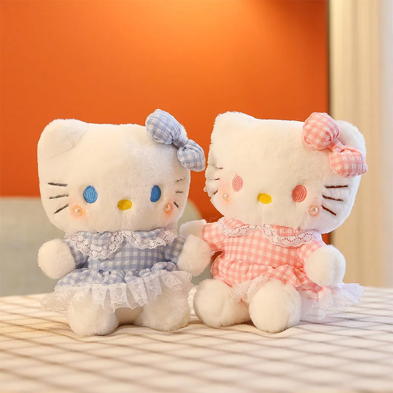 

25CM Hello kitty Plush Toy Kawaii Sanrio Cartoon Stuffed Animals Toy KT Cat Anime Plush Plushies Hellokitty Doll Birthday Gift
