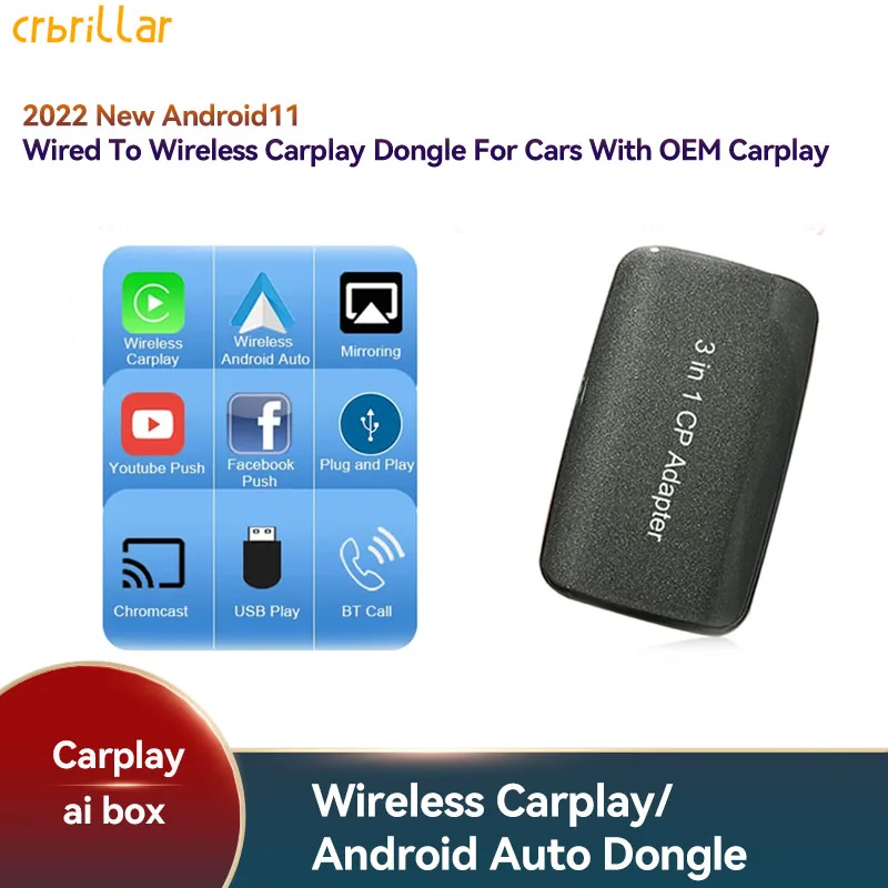 

Android Auto Wireless Carplay Dongle USB Adapter 2G For Audi Benz Mazda Porsche Volkswagen Volvo Ford Citroen Honda Nissan Haval