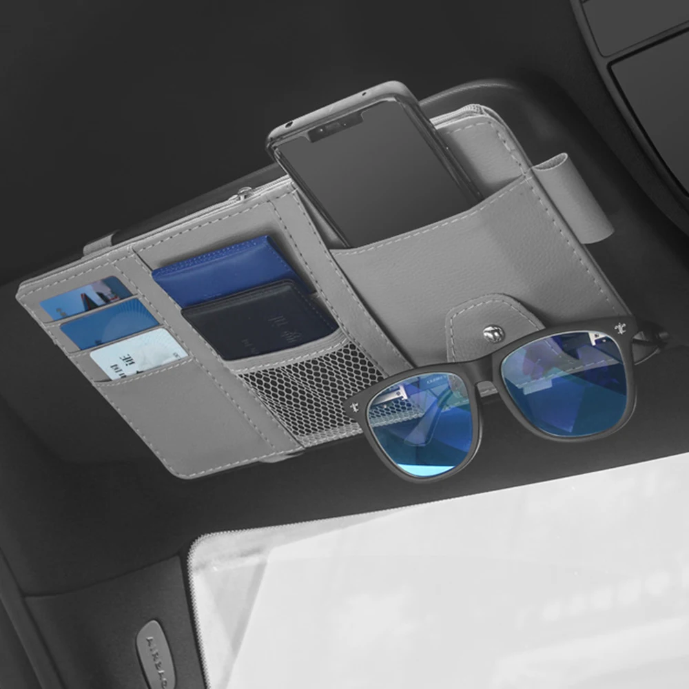 

Car Styling Visor Organizer Auto Sun Visor Storage Pouch Car Organizer Sunglasses Holder Card Organizer Ticket Pocket Pen Holder