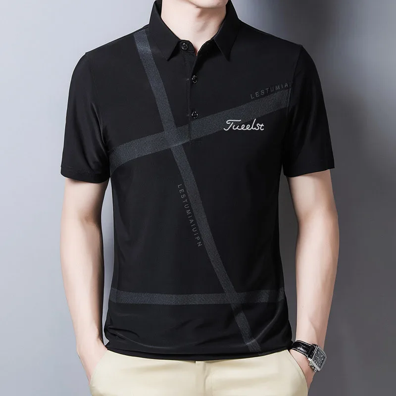 Рубашки для гольфа американского бренда высокого качества мужские Летние